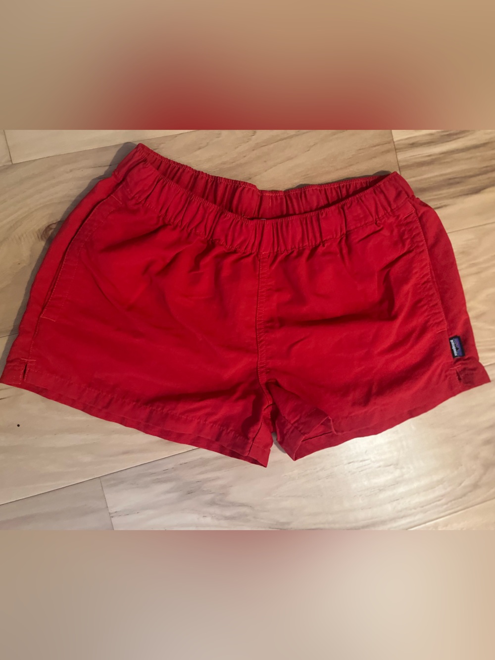 Patagonia Women's Bright Red Athletic Elastic-Waist Shorts